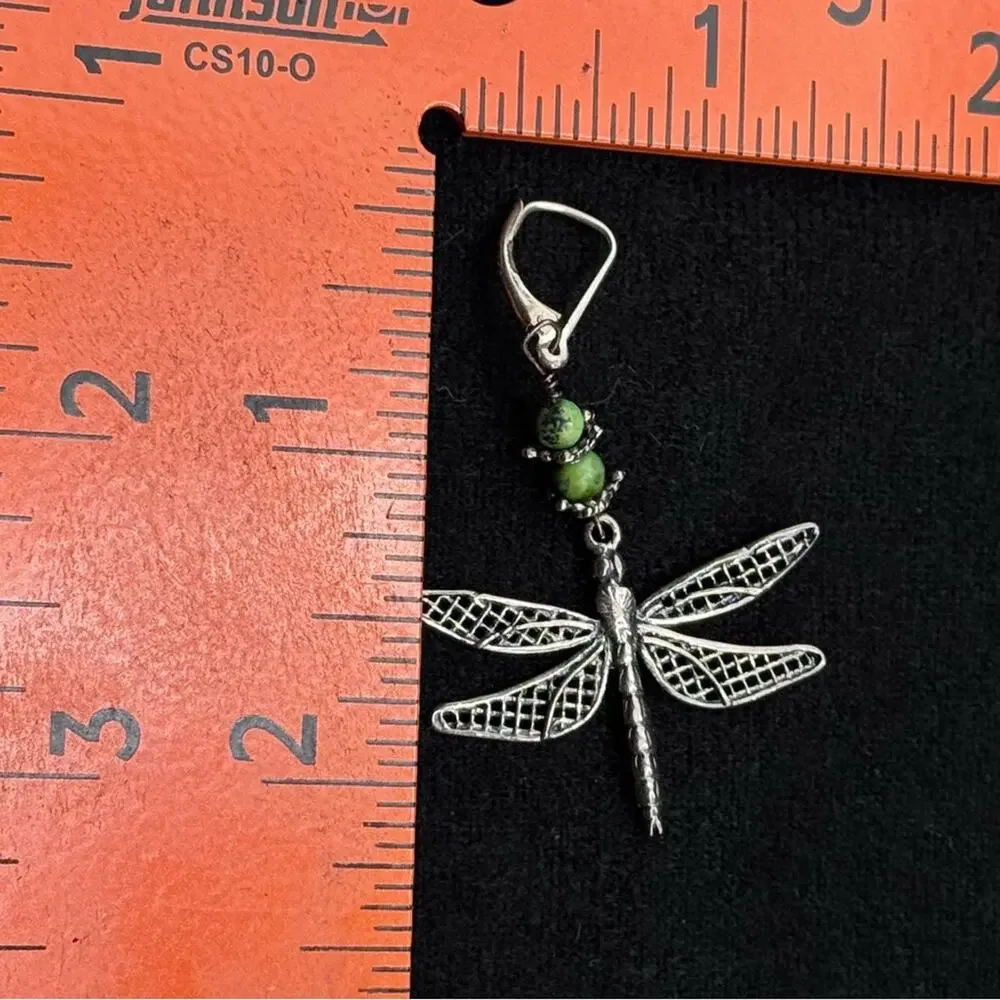 925 Stering Silver Dragonfly Dangle Hook Earrings Boho Nature Artisan Jewelry
